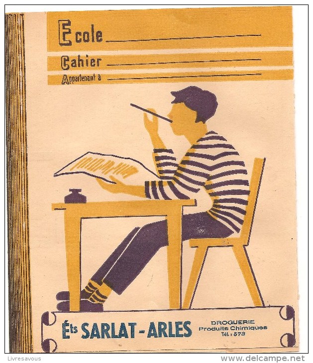 Protège Cahier Ets SARLAT-Arles Droguerie Produits Chimiques Des Années 1960 Environ - Protège-cahiers