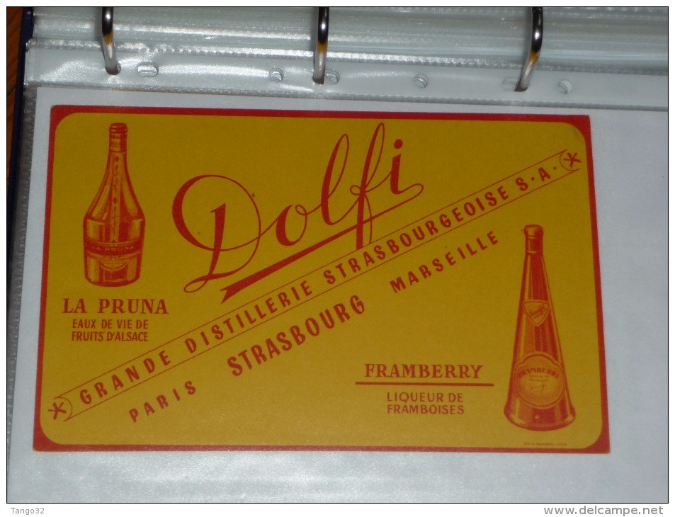 BUVARD Publicitaire  BLOTTING PAPER   - DOLFI      LA PRUNA Et FAMBERRY - Paris - Strasbourg - Marseille - Softdrinks