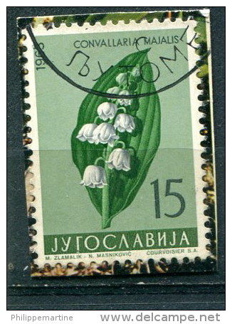 Yougoslavie 1963 - YT 931 (o) Sur Fragment - Muguet - Gebraucht