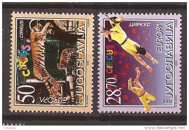 2002 3076-77  EUROPA  SERBIA SRBIJA  JUGOSLAVIJA JUGOSLAWIEN ZIRKUS  MNH - Other & Unclassified