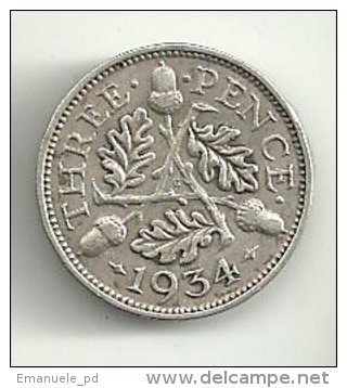 Great Britain 3 Pence 1934 - F. 3 Pence