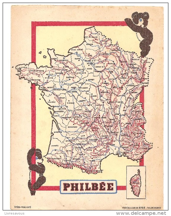 Protège Cahier PHILBEE Nous Aimons Tous Le Bon D´épices De Dijon PHILBEE, Années 1960 Environ - Protège-cahiers