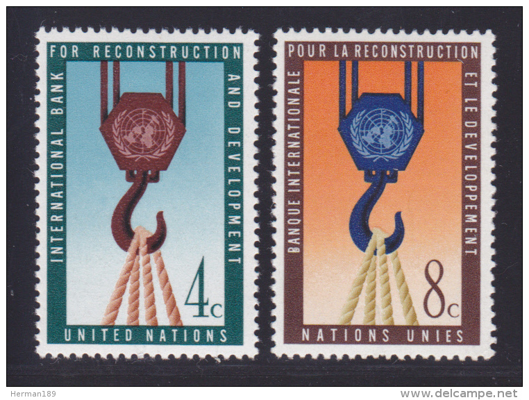 NATIONS UNIES NEW-YORK N°   82 &amp; 83 * MLH Neufs Avec Charnière, TB  (D1326) - Unused Stamps