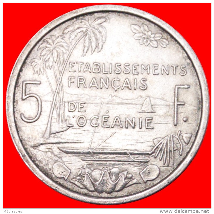 &#9733;SHIPS: FRENCH OCEANIA &#9733; 5 FRANCS 1952! LOW START&#9733;NO RESERVE! - French Polynesia