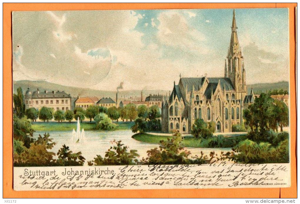 PBM-04   Stuttgart Johanniskirche Pioneer. Gelaufen In 1905 Nach Schweiz - Stuttgart