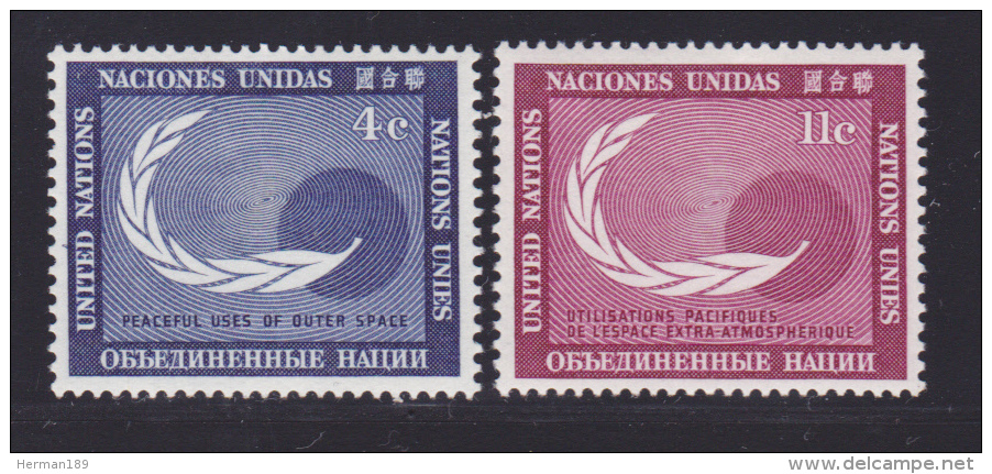 NATIONS UNIES NEW-YORK N°  108 &amp; 109 * MLH Neufs Avec Charnière, TB  (D1334) - Unused Stamps