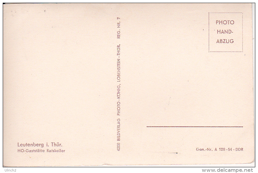 AK Leutenberg - Thüringen - HO-Gaststätte Ratskeller (21082) - Leutenberg