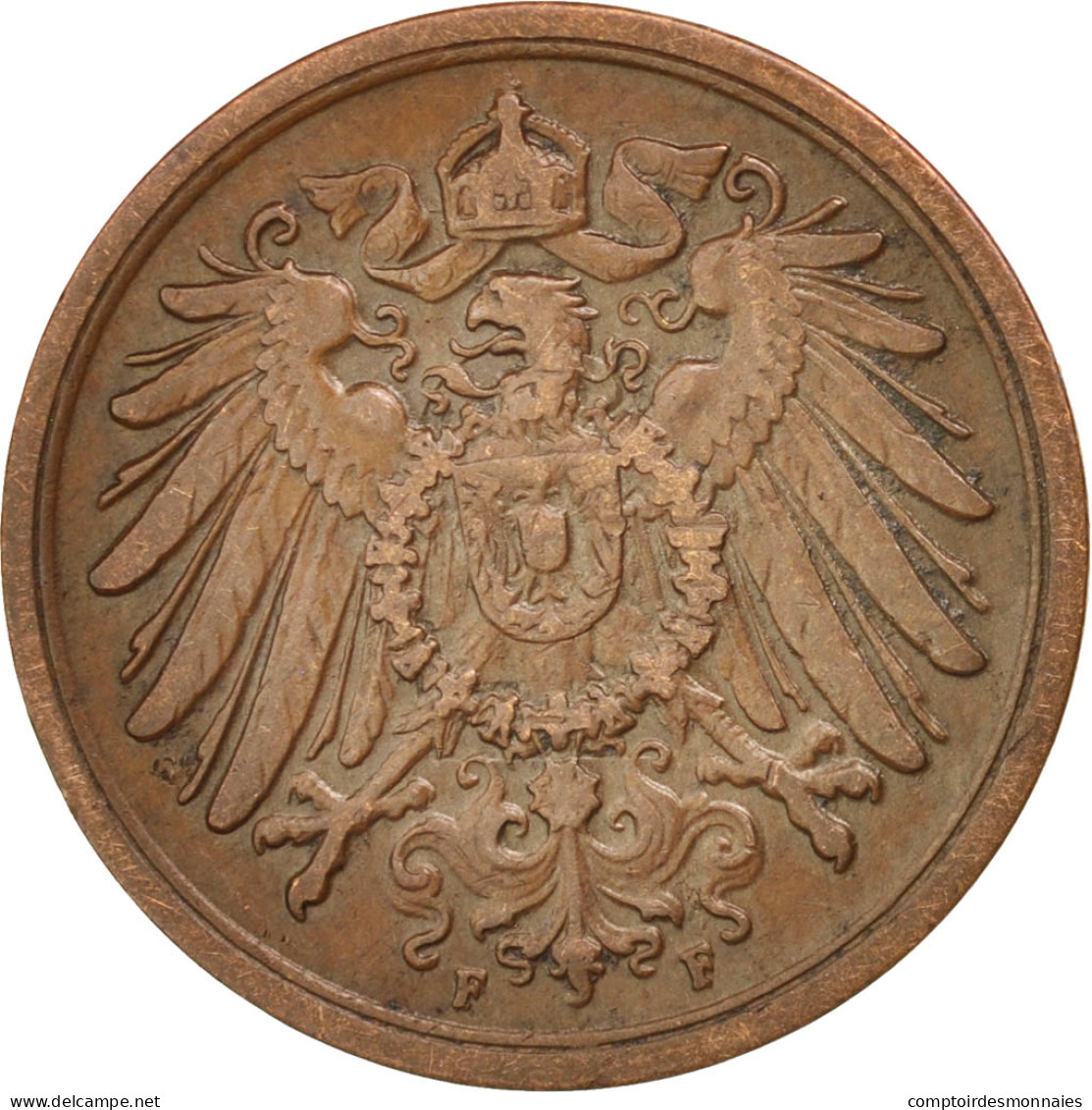 Monnaie, GERMANY - EMPIRE, Wilhelm II, 2 Pfennig, 1905, Frankfurt, TTB, Cuivre - 2 Pfennig