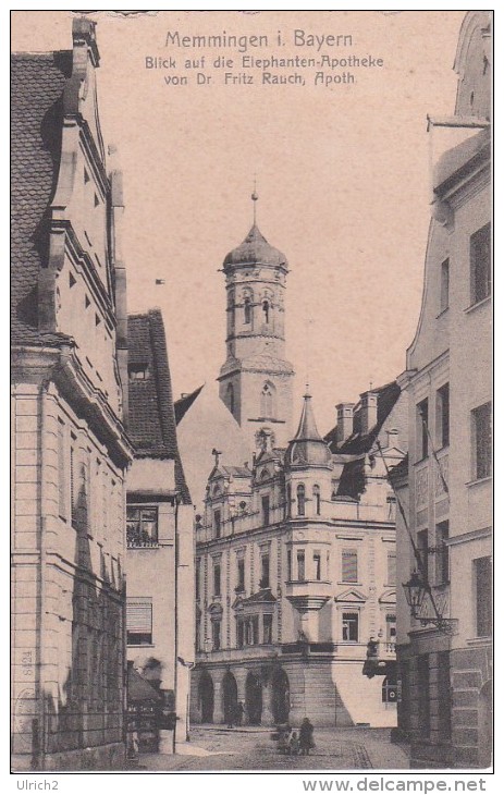 AK Memmingen - Bayern - Blick Auf Die Elephanten-Apotheke Von Dr. Fritz Rauch (21088) - Memmingen