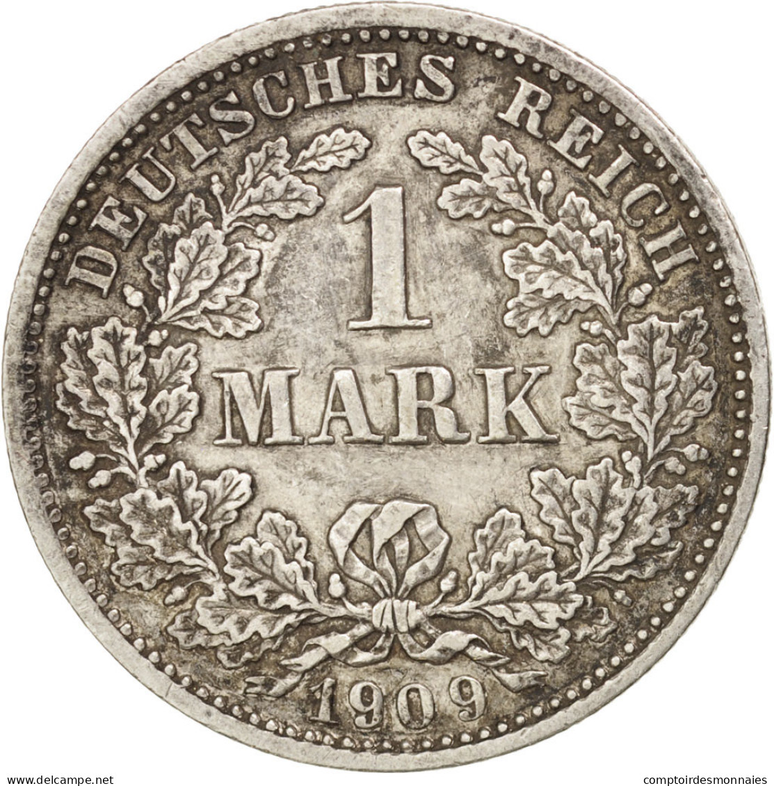 Monnaie, GERMANY - EMPIRE, Wilhelm II, Mark, 1909, Munich, TTB+, Argent, KM:14 - 1 Mark