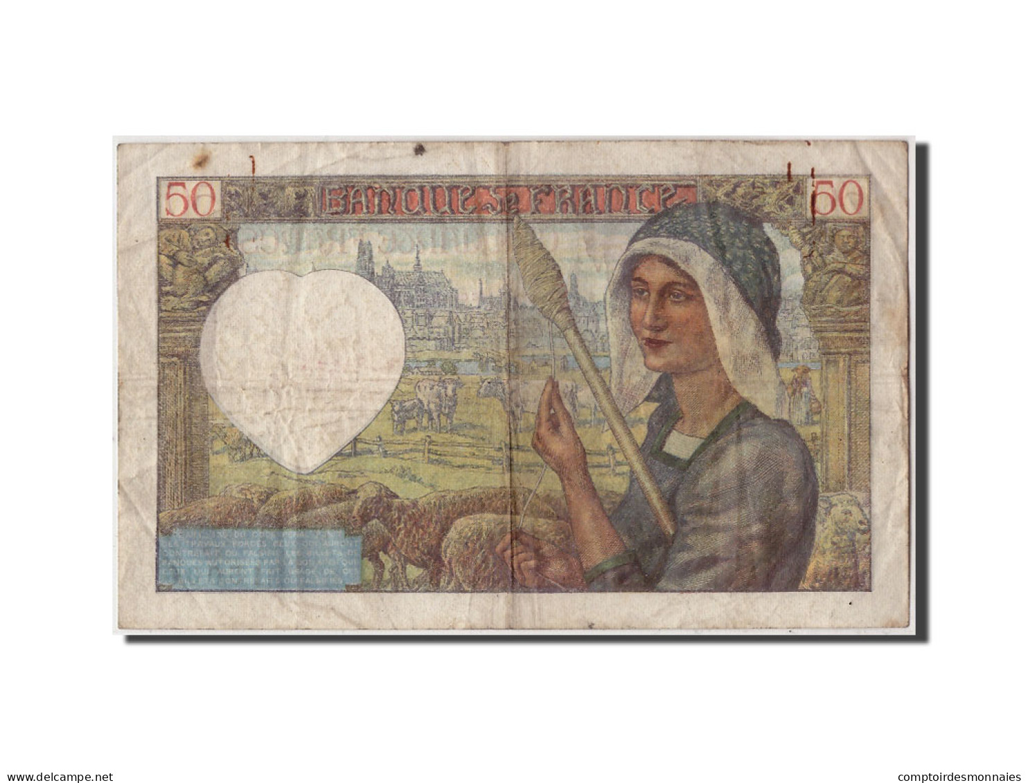 Billet, France, 50 Francs, 50 F 1940-1942 ''Jacques Coeur'', 1941, 1941-10-02 - 50 F 1940-1942 ''Jacques Coeur''