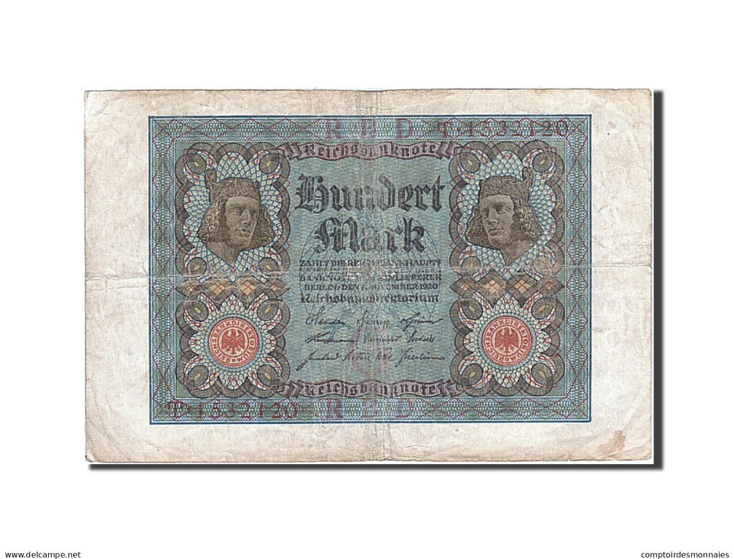 Billet, Allemagne, 100 Mark, 1920, 1920-11-01, KM:69a, TB - 100 Mark