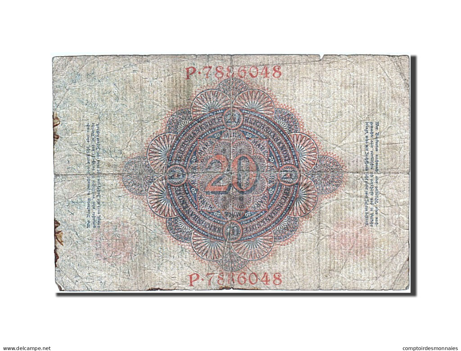 Billet, Allemagne, 20 Mark, 1914, 1914-02-19, KM:46b, B - 20 Mark