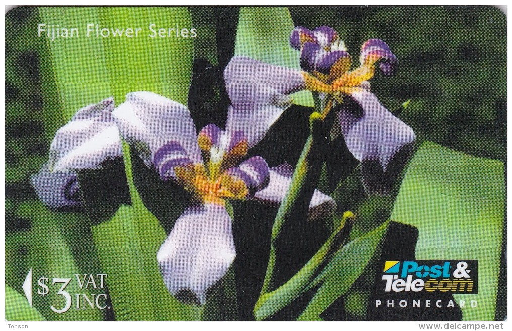 Fiji, FIJ-066, Day Iris, Flowers , 12FJB, 2 Scans. - Fidji