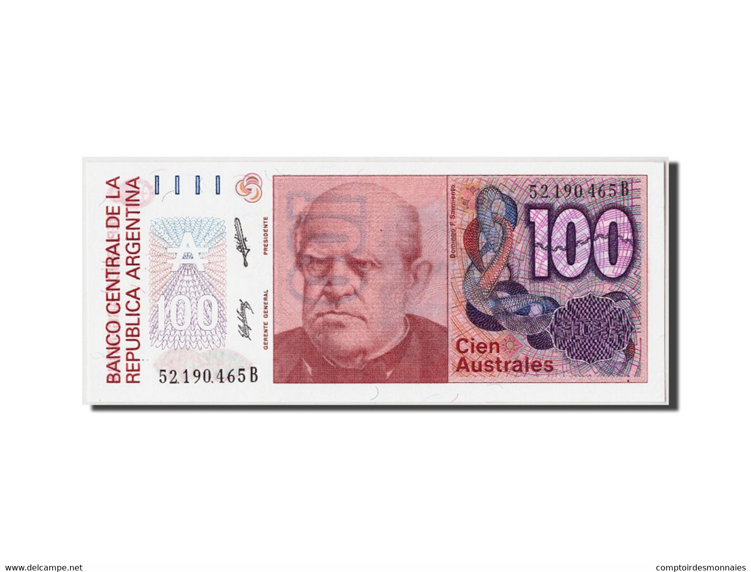 Billet, Argentine, 100 Australes, Undated (1985-90), Undated, KM:327b, NEUF - Argentine