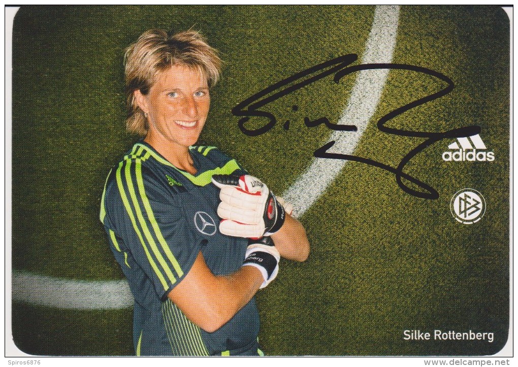 Original Autograph Adidas Card SILKE ROTTENBERG Frauen Nationalmannschaft 2008 Women Football Germany - Autogramme