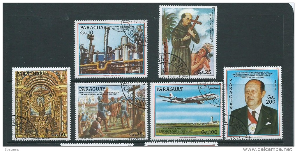 Paraguay 1987 Anniversaries And Events Set Of 6 Singles VFU - Paraguay