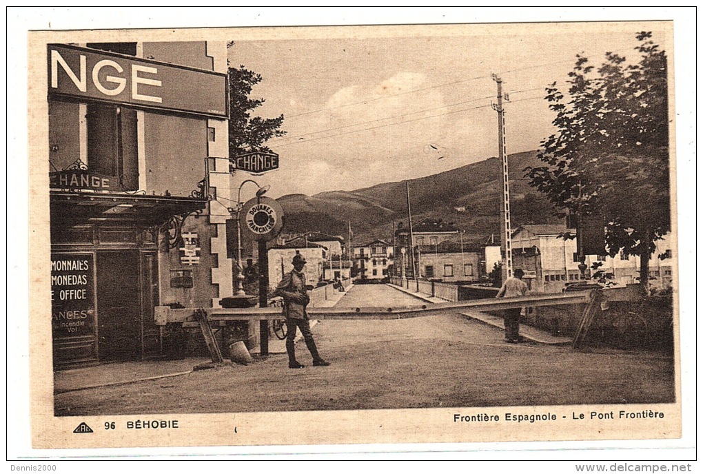 BÉHOBIE (64) - Frontière Espagnole - Le Pont Frontière - Ed. CAP - Béhobie