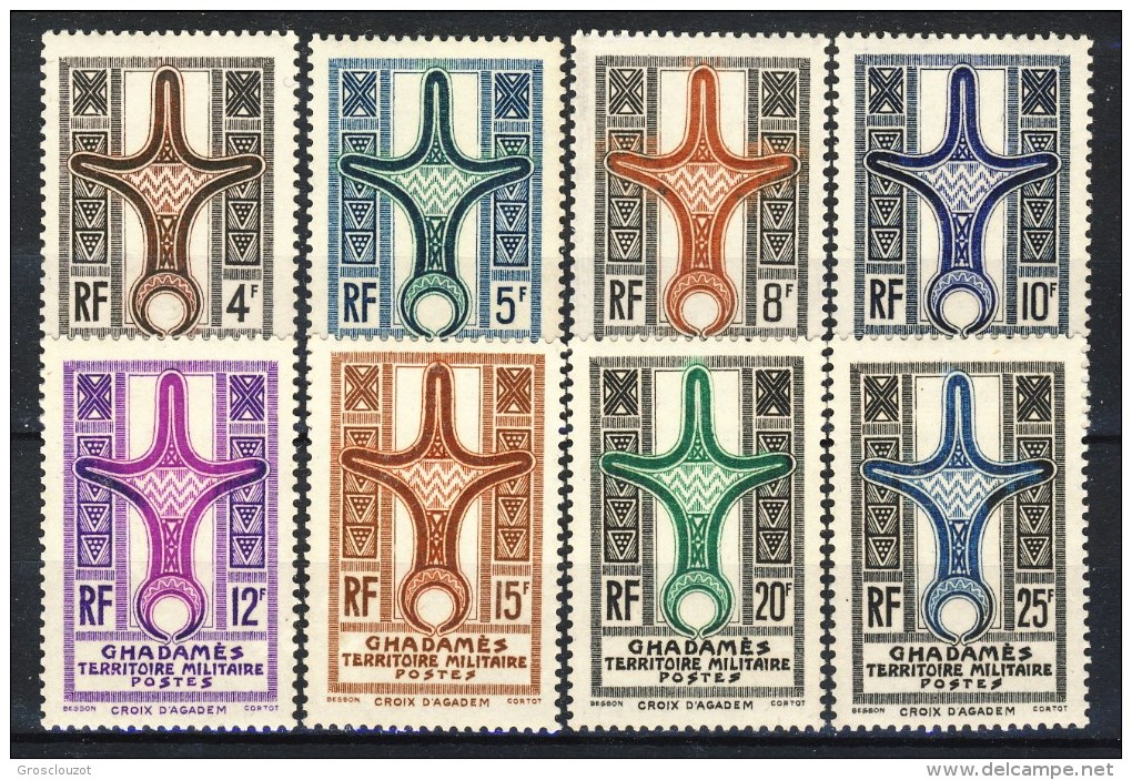 Ghadamès 1949 Serie N. 1 - 8 Croix D'Agadès ** MNH Catalogo € 70 - Nuevos