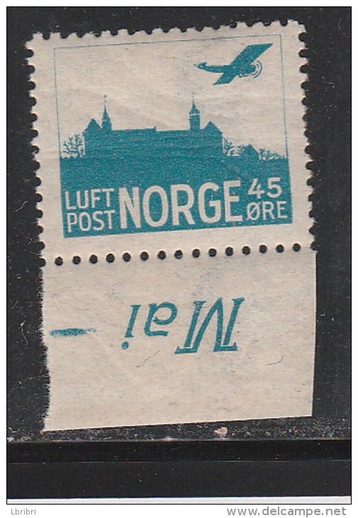 NORVEGE PA N° 1 40 O  BLEU VERT CHATEAU D'AKERSHUS NEUF SANS CHARNIERE - Ungebraucht