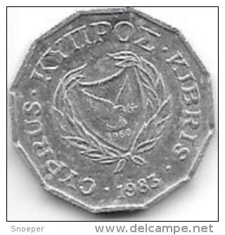 Cyprus 1/2 Cent 1983  Km 52  Unc - Cyprus