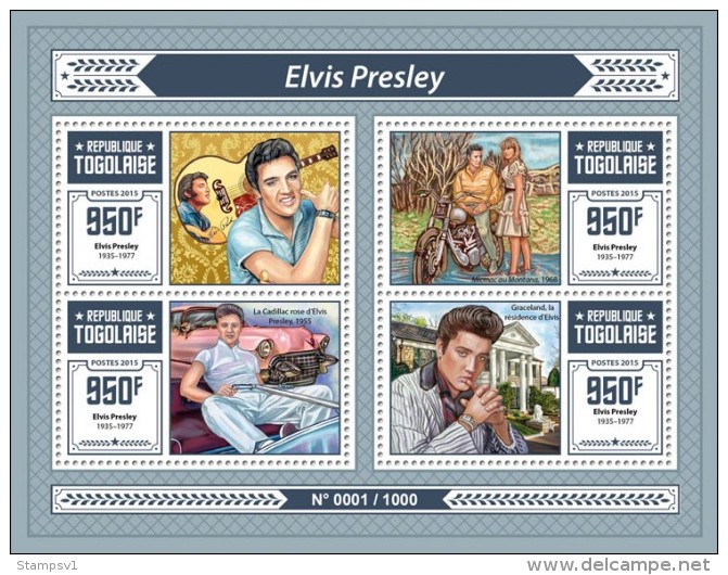 Togo. 2015 Elvis Presley. (606a) - Elvis Presley