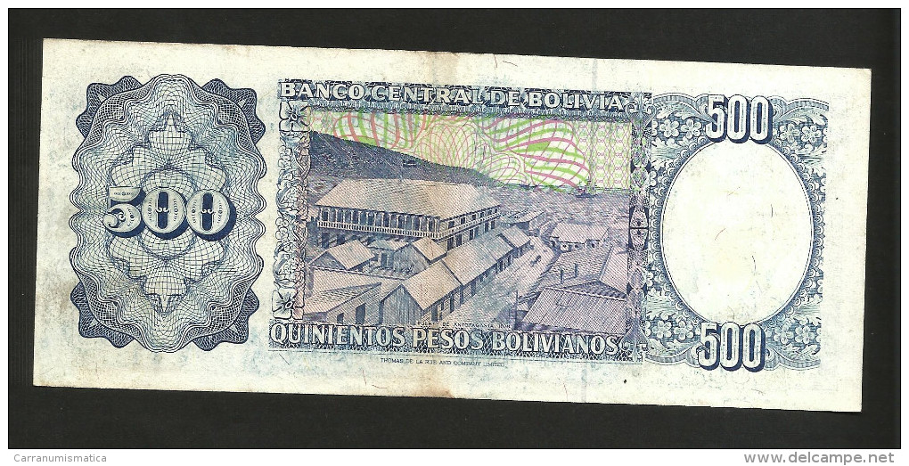 BOLIVIA - El BANCO CENTRAL De BOLIVIA - 500 PESOS BOLIVIANOS (1981) - Bolivia