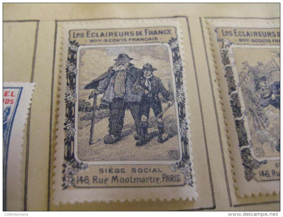 10 timbres scout Français - eronifilie 1918 approx. grande guère - superbe , Rare, ECLAREURS DE FRANCE padvinders