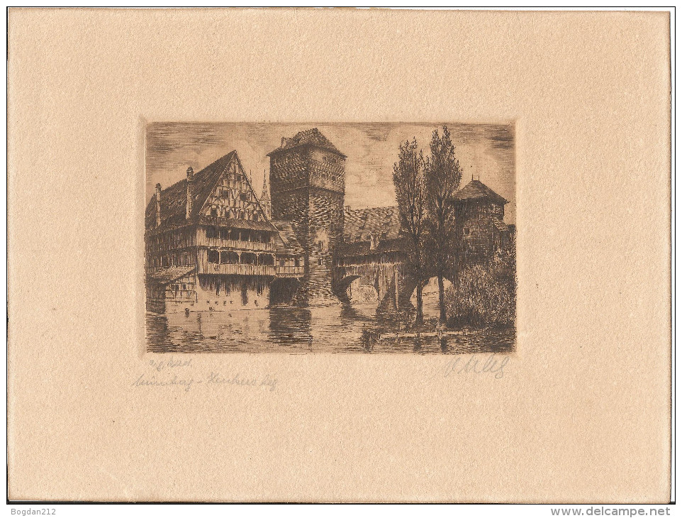 Alte Grafik, NURNBERG,Germany, Gute Zustand, 6 Scan,23,5X17,5cm. - Tempere