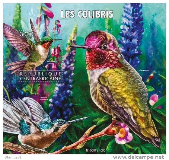 Central African Republic. 2015 Hummingbirds. (615b) - Colibris