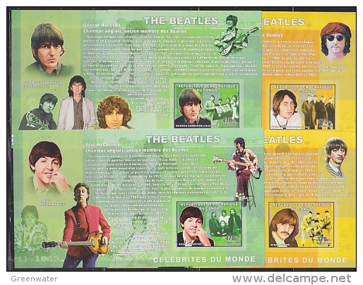 Congo 2006 The Beatles  4 M/s IMPERFORATED ** Mnh (F4926) - Ungebraucht