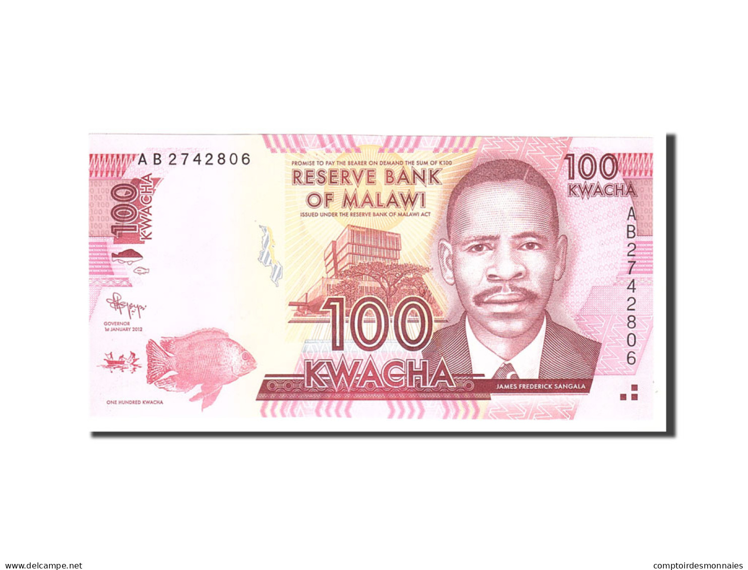 Billet, Malawi, 100 Kwacha, 2012, 2012-01-01, KM:59, NEUF - Malawi