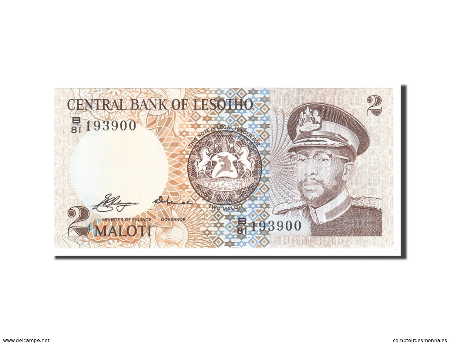 Billet, Lesotho, 2 Maloti, 1981, Undated, KM:4a, NEUF - Lesotho