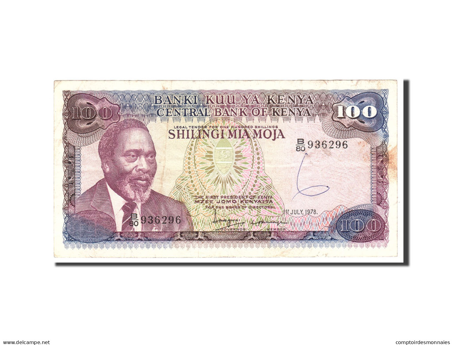 Billet, Kenya, 100 Shillings, 1978, 1978-07-01, KM:18, TB - Kenia