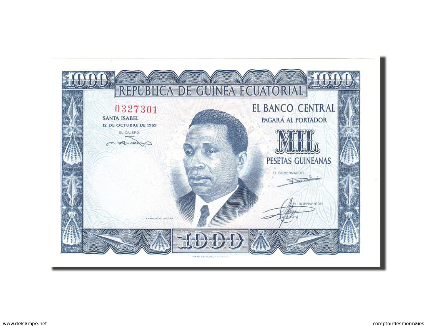 Billet, Equatorial Guinea, 1000 Pesetas Guineanas, 1969, 1969-10-12, KM:3, NEUF - Guinea Equatoriale