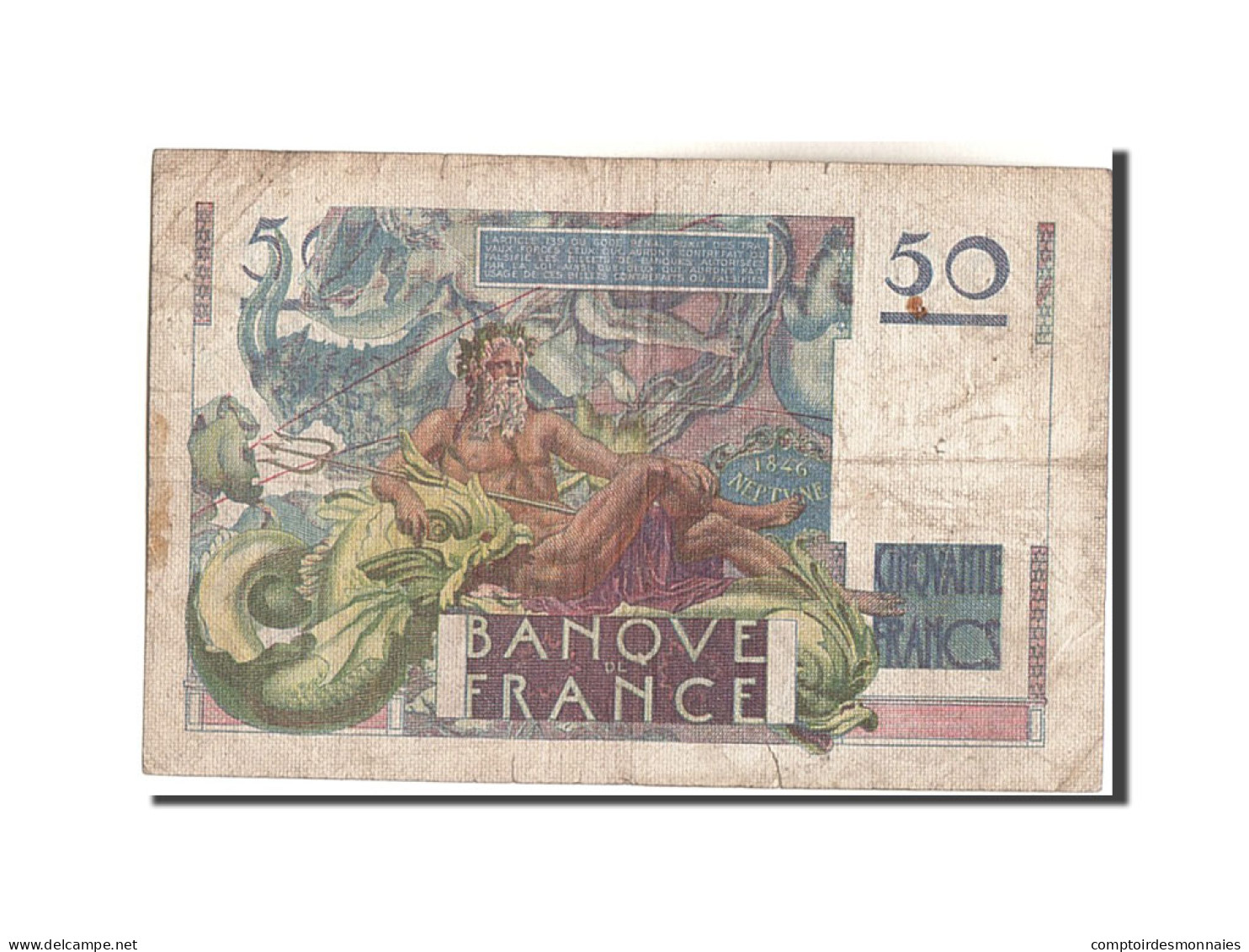 Billet, France, 50 Francs, 50 F 1946-1951 ''Le Verrier'', 1946, 1946-03-14, TB - 50 F 1946-1951 ''Le Verrier''