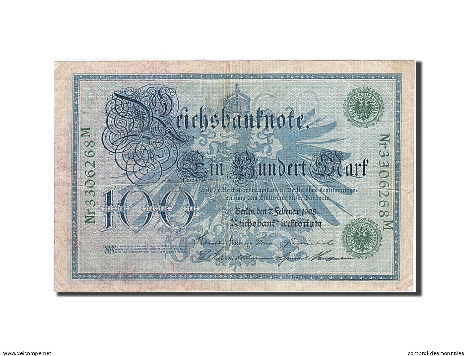 Billet, Allemagne, 100 Mark, 1908, 1908-02-07, KM:34, TB+ - 100 Mark