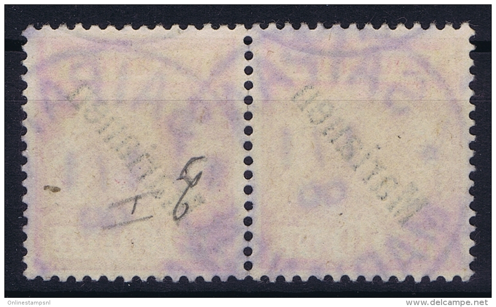 Marianen  Mi Nr 3 I Used 1899-1900  Paar Pair Friedemann  Stempel Nr  1 III Schmutzfleck über P - Isole Marianne