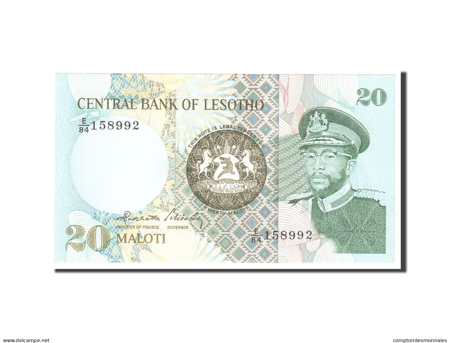 Billet, Lesotho, 20 Maloti, 1984, Undated, KM:7b, NEUF - Lesotho