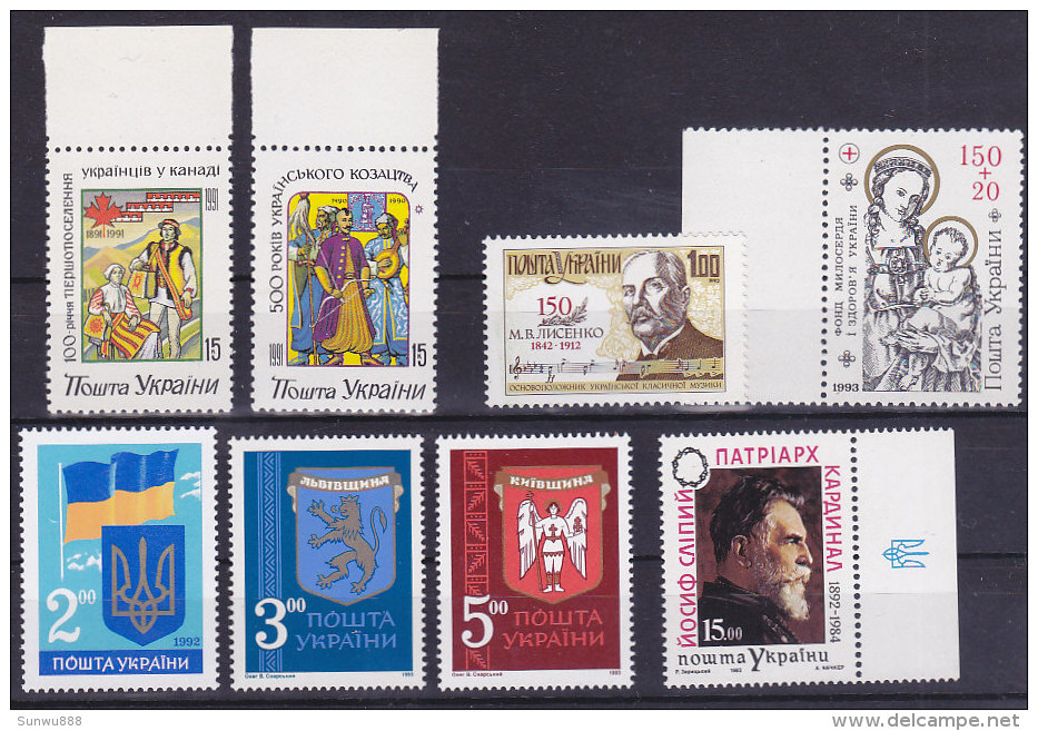 Ukraine - Lot De +50 Timbres Stamps Neuf (Incl; Scott 118-130 133 148 - 166-169 - 191....) See Scans - Ukraine