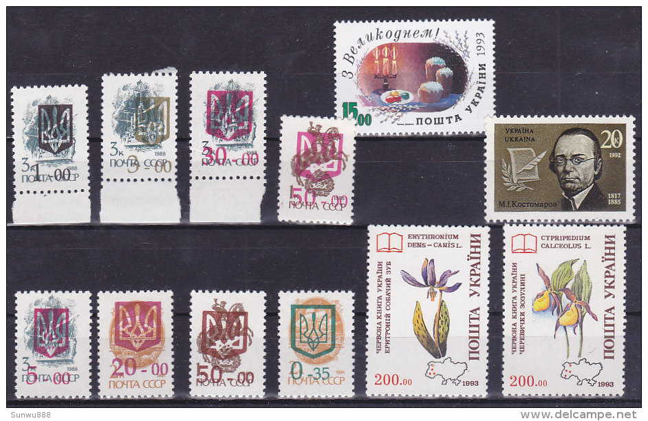 Ukraine - Lot De +50 Timbres Stamps Neuf (Incl; Scott 118-130 133 148 - 166-169 - 191....) See Scans - Ukraine