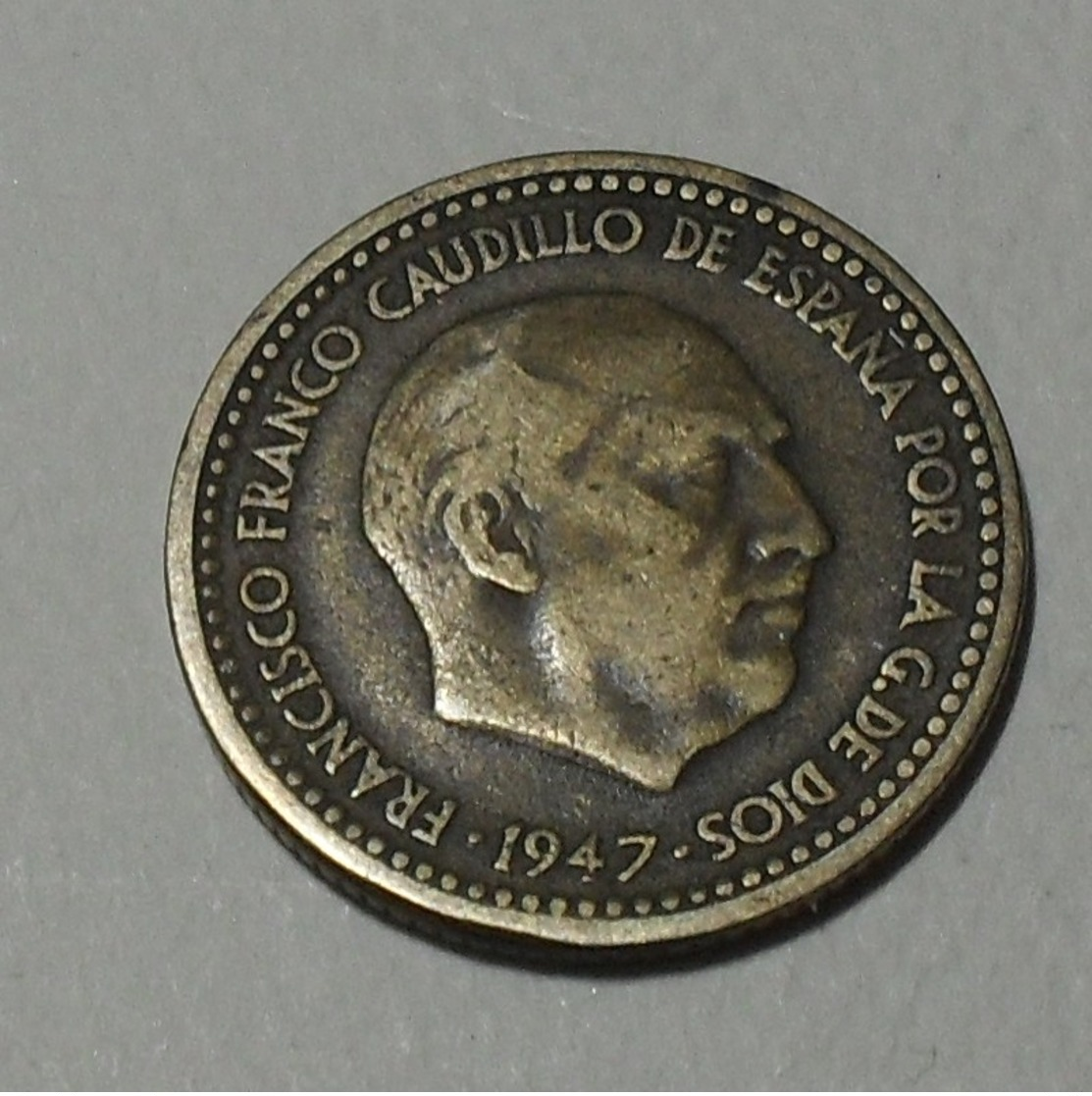 1947 - Espagne - Spain - UNA PESETA, Franco, *51, KM 775 - 1 Peseta