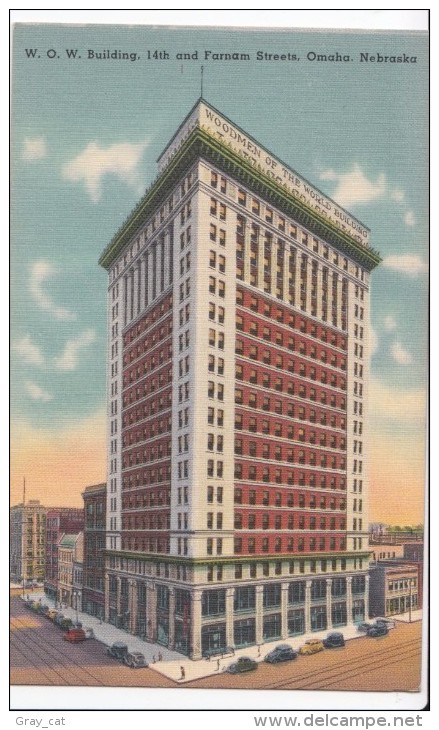 USA, W.O.W. Building, 14th And Farnam Streets, Omaha, Nebraska, Unused Linen Postcard [16432] - Omaha