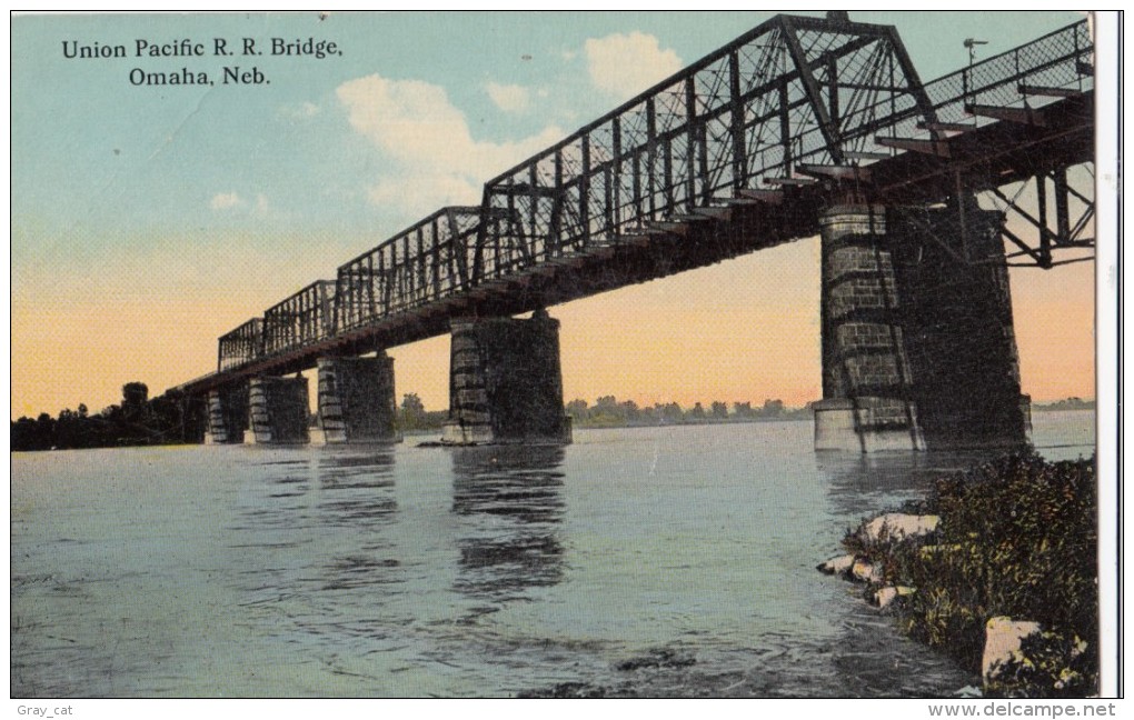 USA, Union Pacific R. R. Bridge, Omaha, Nebraska, Early 1900s, Used Postcard [16433] - Omaha