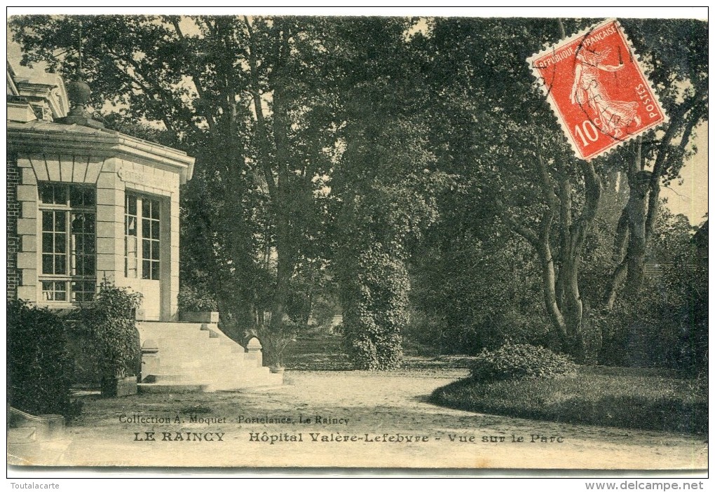 CPA 93 LE RAINCY HOPITAL VALERE LEFEBVRE VUE SUR LE PARC - Le Raincy