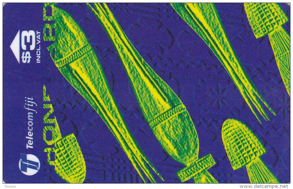 Fiji, FIJ-102, 1997 New Fijian Artifacts, Cannibal Forks, 21FJB, Zeroes Slashed, 2 Scans. - Fidschi