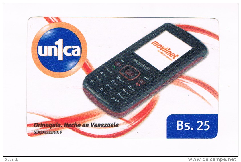 VENEZUELA  - CANTV   (GSM RECHARGE) - UN1CA: CELLULAR - USED  -  RIF. 9017 - Telefoni