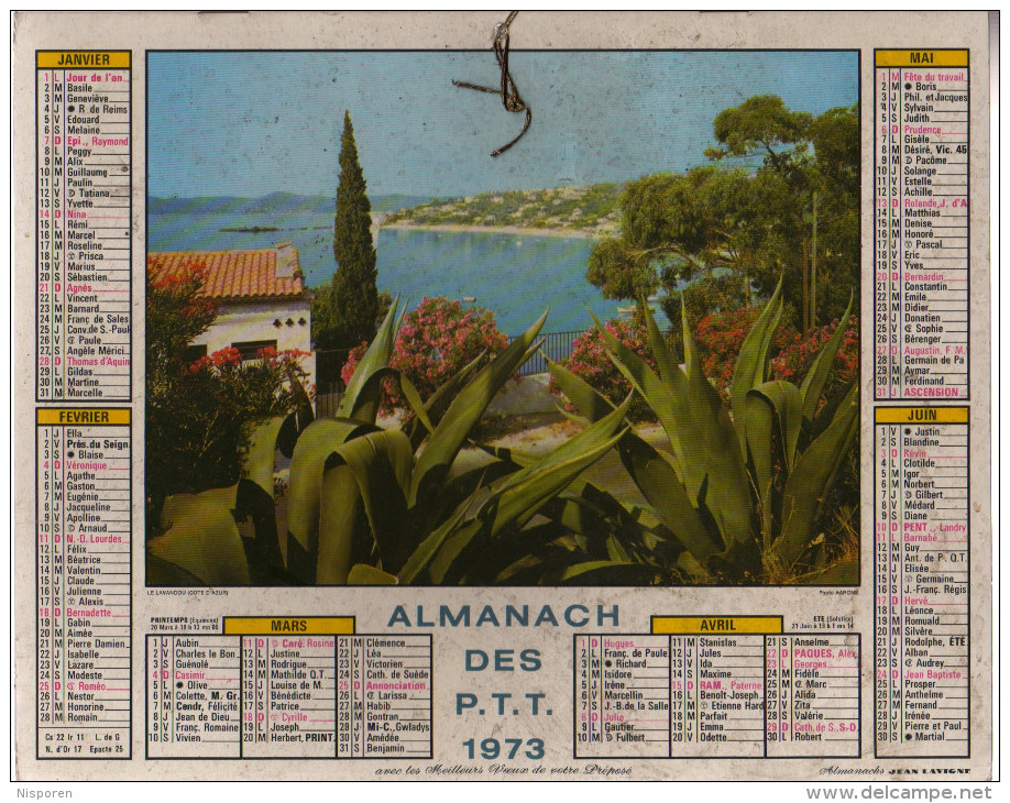 Almanach Des P T T 1973 - Grand Format : 1971-80