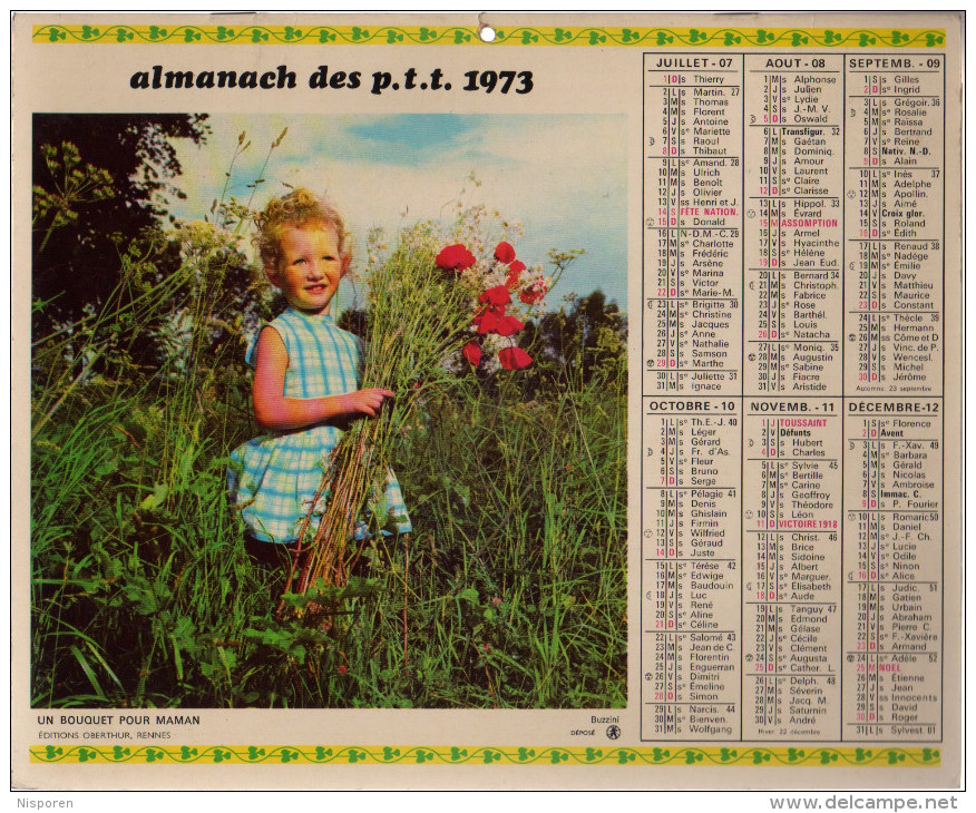 Almanach Des P T T 1973 - Grand Format : 1971-80