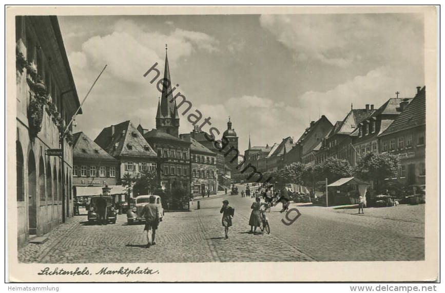 Lichtenfels - Marktplatz - Foto-AK - Verlag H. O. Schulze Lichtenfels-Kronach Gel. 1946 - Lichtenfels